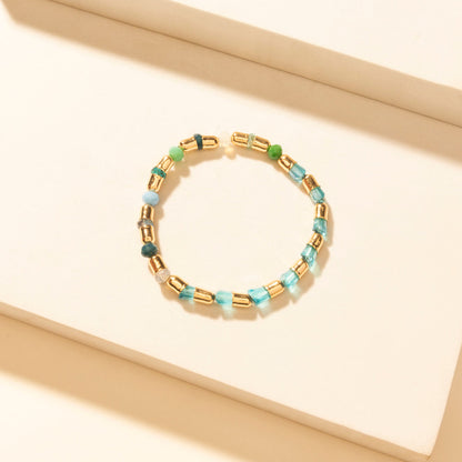 Myra Bayou Heartline Stack Bracelet in Glass Glow