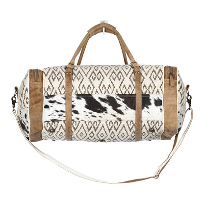 Cross Design Rug & Hairon Pocket Traveller Bag