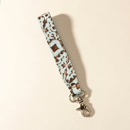 Myra Bonnie Leather Keyfob in Denim Smoke