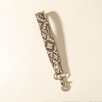 Myra HillyBilly Leather Keyfob in Faded Ash