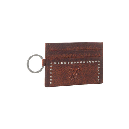 Myra Zidana Steelhoof Studded Veg Tanned Leather Wallet in Dark Timber