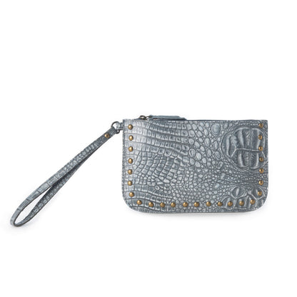 Myra Petalwild Western Wallet for Women in blue sage with embossed detail