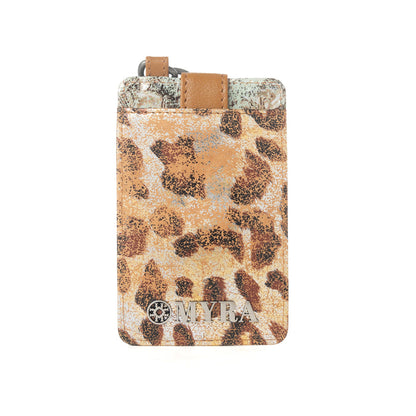 Myra Valejo Spirit Credit Card Holder in Leopard Dust