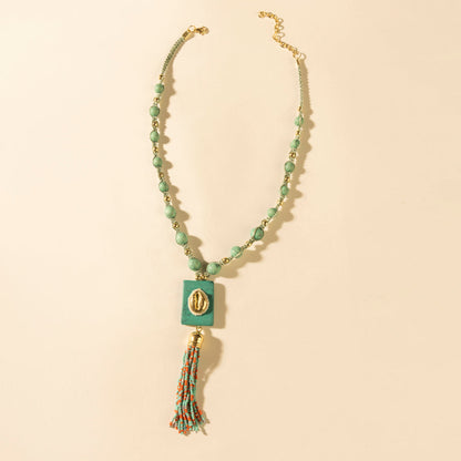 Myra Sun strung beaded necklace in Turquoise
