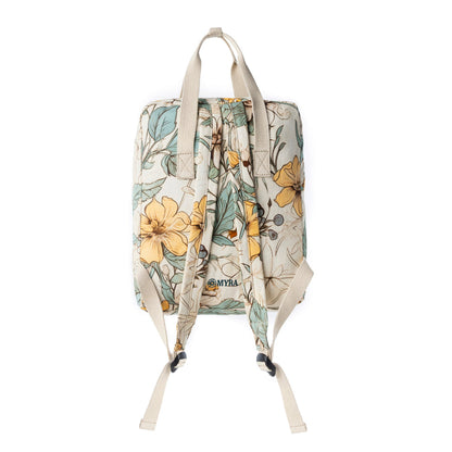 Myra Pine Meadow Cotton & Leather Crossbody Bag in Ivory