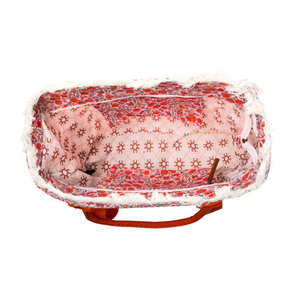 Myra Shoreline Weekender Bag with Beach Mat in Sunset Rust