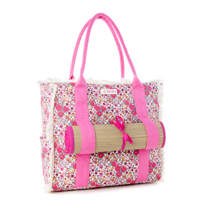 Myra Shoreline Weekender Bag with Beach Mat in Sage Rose