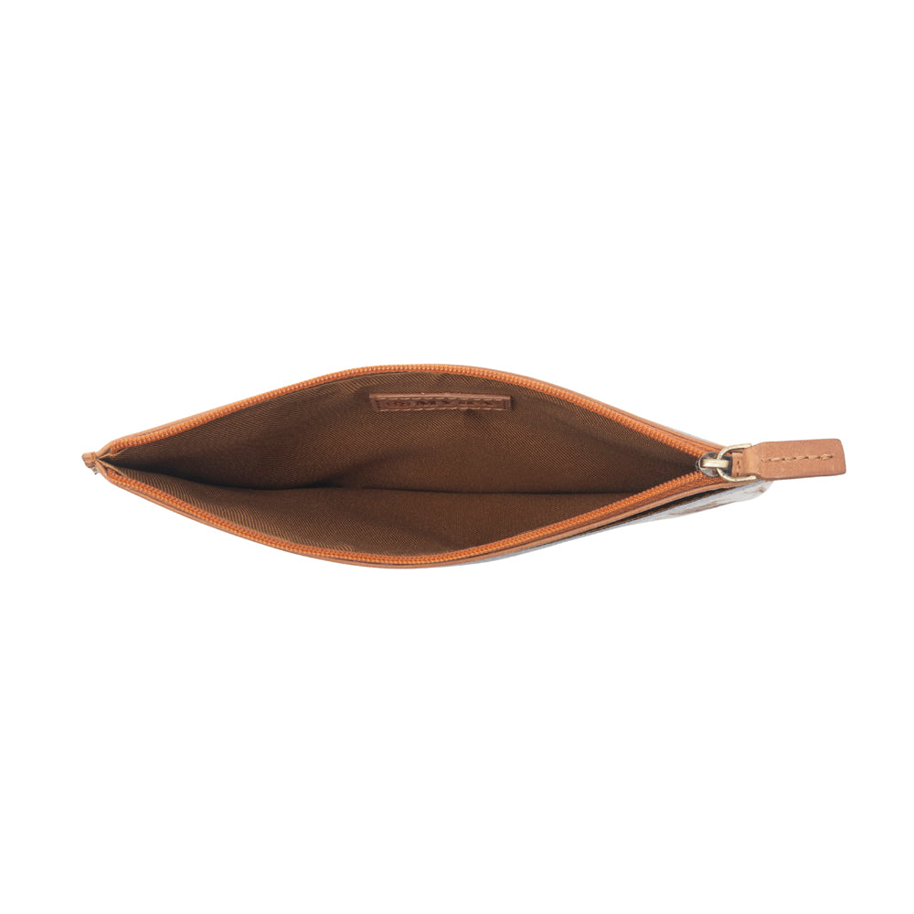 Myra Hayride Hairon Leather Pouch for Women in brown