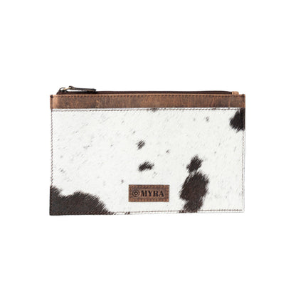 Myra Hayride Hairon Leather Pouch for Women in black