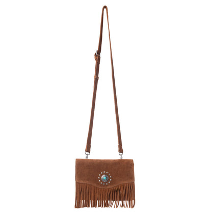 Myra Yellowstone Highland Range Suede Leather Belt Bag in Desert Tan