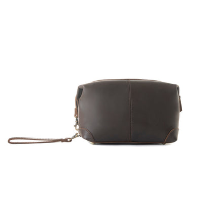 Myra Drifter Leather Shaving Kit for Men in dark brown