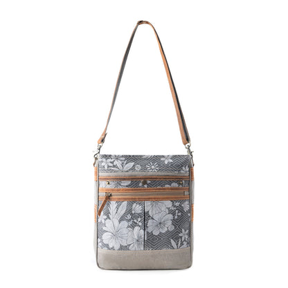 Myra Carefree Days vintage shoulder bag for Women in sage with leather details