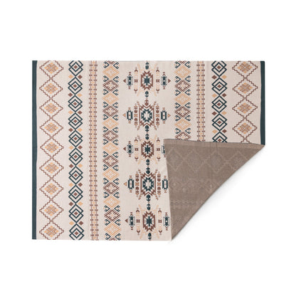 Myra Canyon Knit Cotton Throw in Sandstone Geo For Your Western Couch