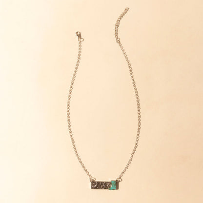Myra Cowgirl Boot Charm Necklace for Women in Moonlit and Turquoise
