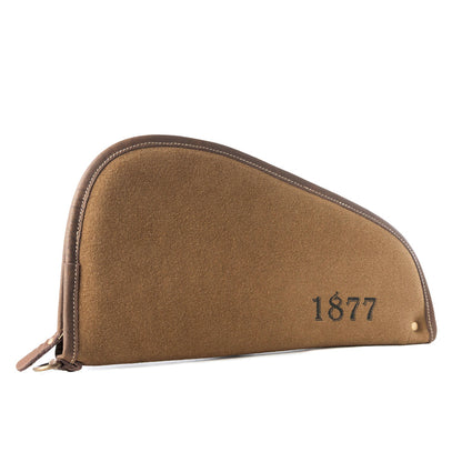 Myra Saddle Range Cotton Leather Gun Case in Antique Olive
