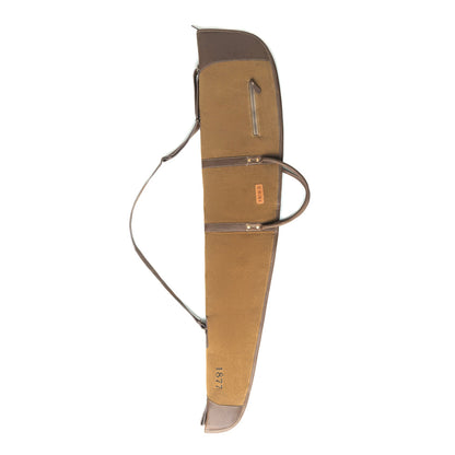 Myra Long Range Cotton Leather Rifle Case in Antique Olive