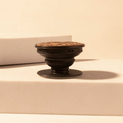Myra Magnolia Trail Phone Socket for Women in brown with handtooled detail for everyday use