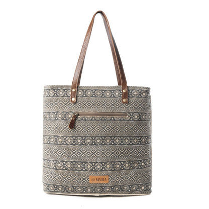 Myra Splithide Western Tote Bag for Women in olive with hairon detail