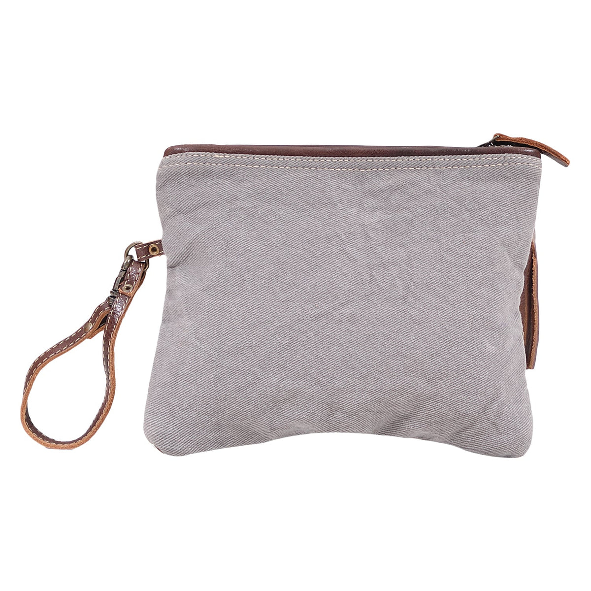 Petals On Grey Pouch