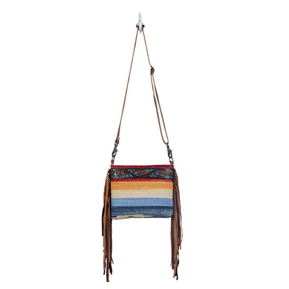 ETCHED RAINBOW HAND TOOLED BAG