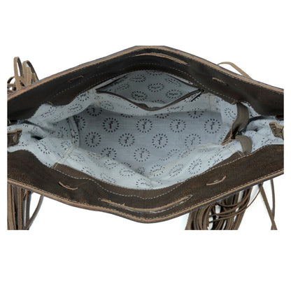 Blue Vine Hand-Tooled Bag