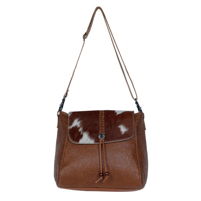 Mahogany Leather & Hairon Bag