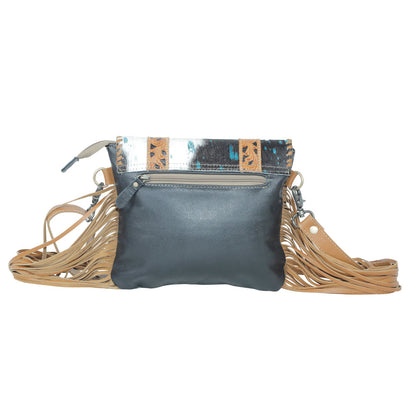 Hues Of Sky Leather & Hairon Bag