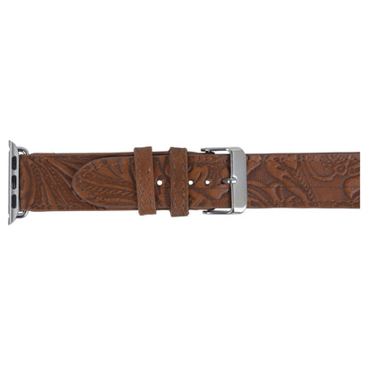 Mittangle Embossed Leather Watch Band