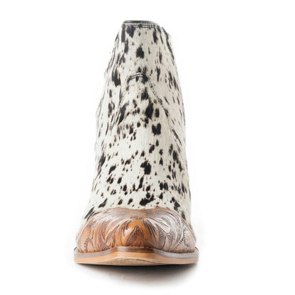 Rocker Western Hand-Tooled Booties