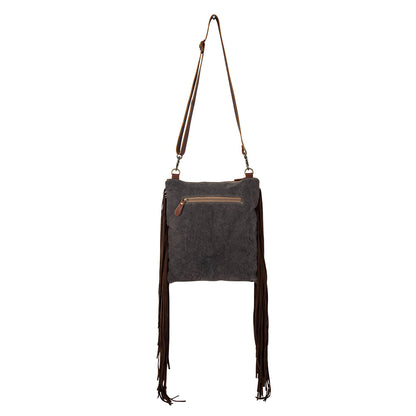 Ghost Rider Fringed Canvas & Hairon Bag