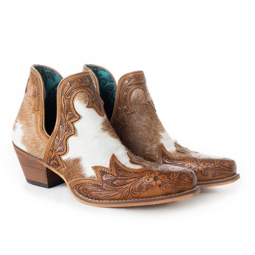 Frisco Falls Hair-on Hide & Hand-tooled Boots