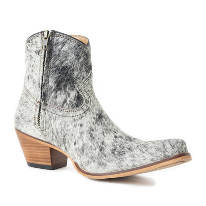 Myra Virginia Trail Hairon Leather Cowgirl Boots for Women â€“ Pointed Toe, Low Block Heel, Ranch-Inspired Ankle Fit