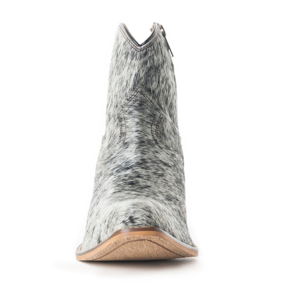 Myra Virginia Trail Hairon Leather Cowgirl Boots for Women â€“ Pointed Toe, Low Block Heel, Ranch-Inspired Ankle Fit