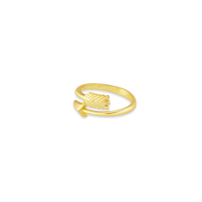 Eternal Looped Arrow Gold Tone Ring