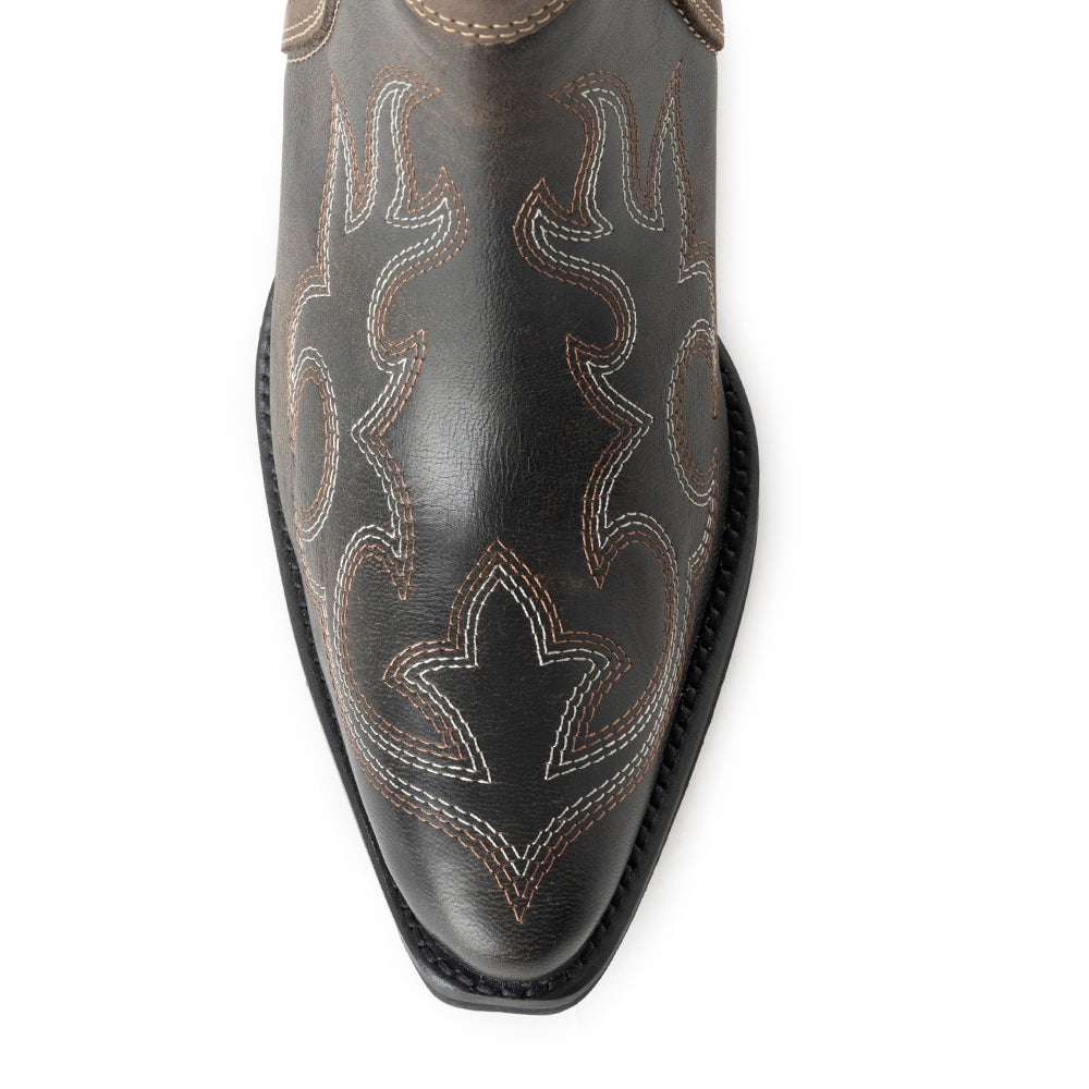 Myra Emmie Faye Stitched Ankle Boots for Women â€“ Western Mid-Heel, Pointed Toe Cowgirl Booties