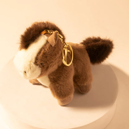 Myra Saddle Sweetheart Bag Charm in Desert Fawn