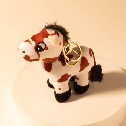 Myra Little Pinto Bag Charm in Ivory Spot