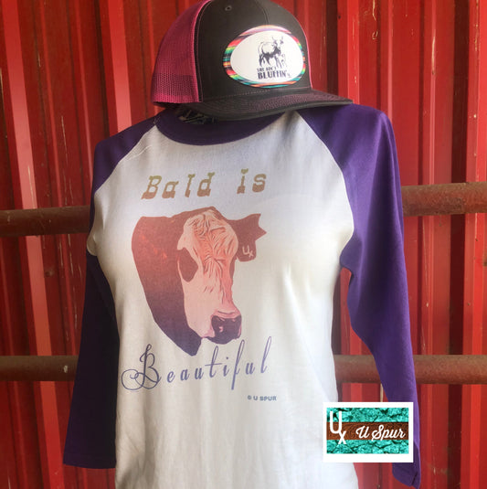 Bald Is Beautiful baseball tee