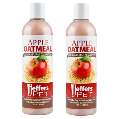Jeffers Pet Apple Oatmeal All-Natural Hypoallergenic Dry Skin Shampoo for Dogs and Cats