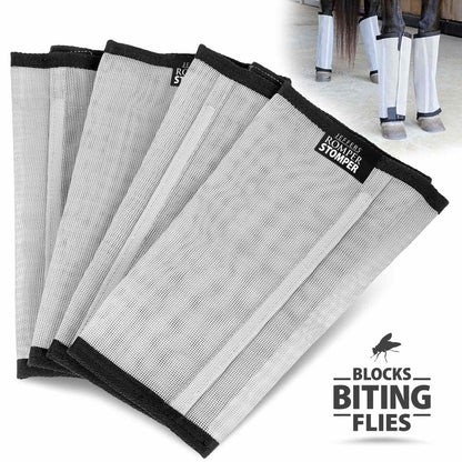 Jeffers Romper Stomper "Stomp-Free" Fly Boots for Horses, 4 pack